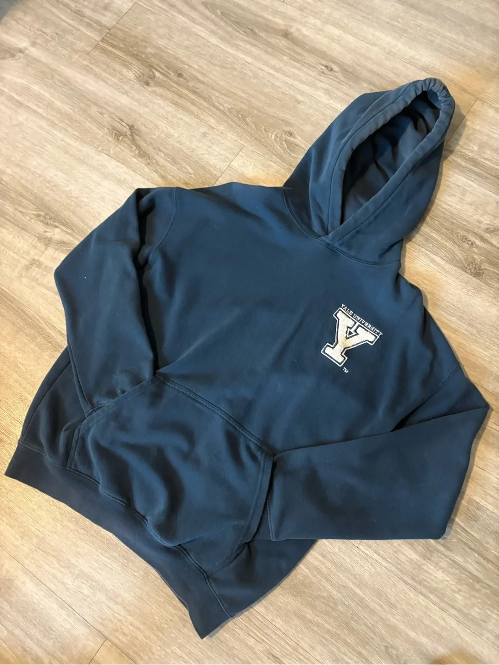 H&M Navy Crewneck Hoodie with White 'Y' Logo